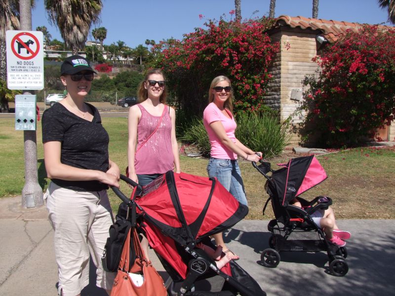 Sisters with strollers-800